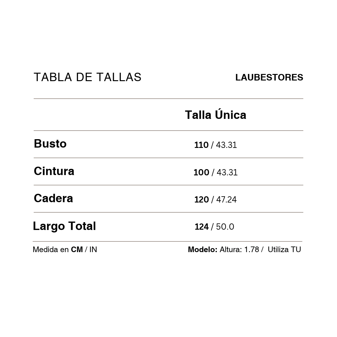 Tabla de tallas