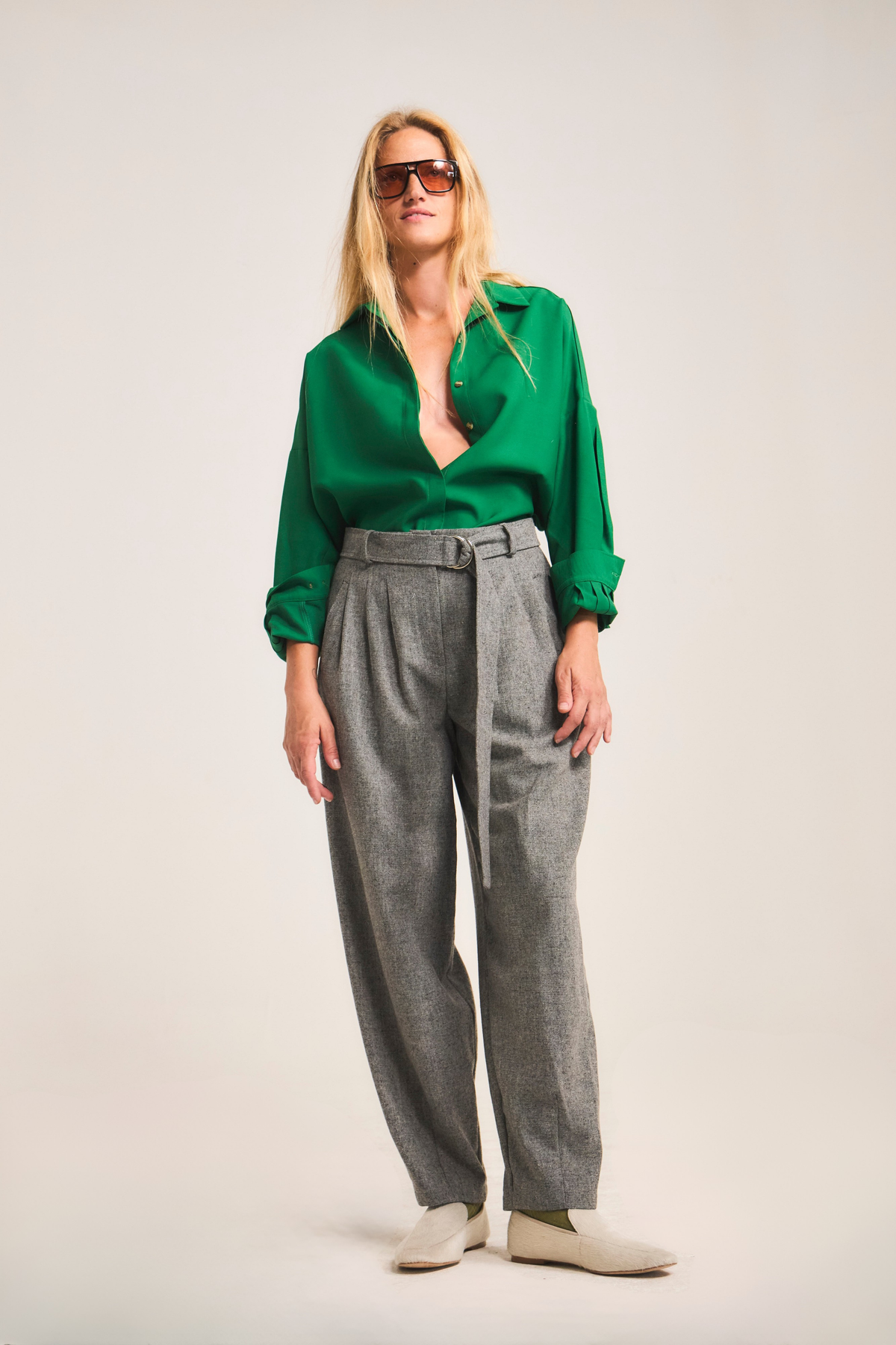 Pantalón Donna Lana Gris