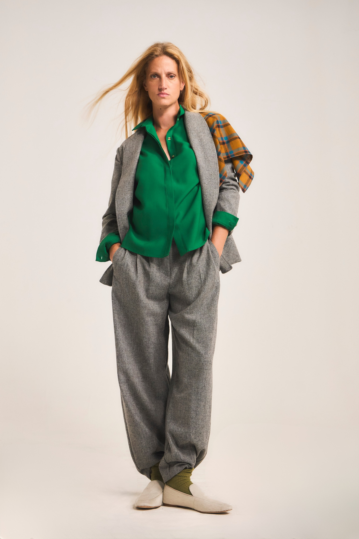 Pantalón Donna Lana Gris