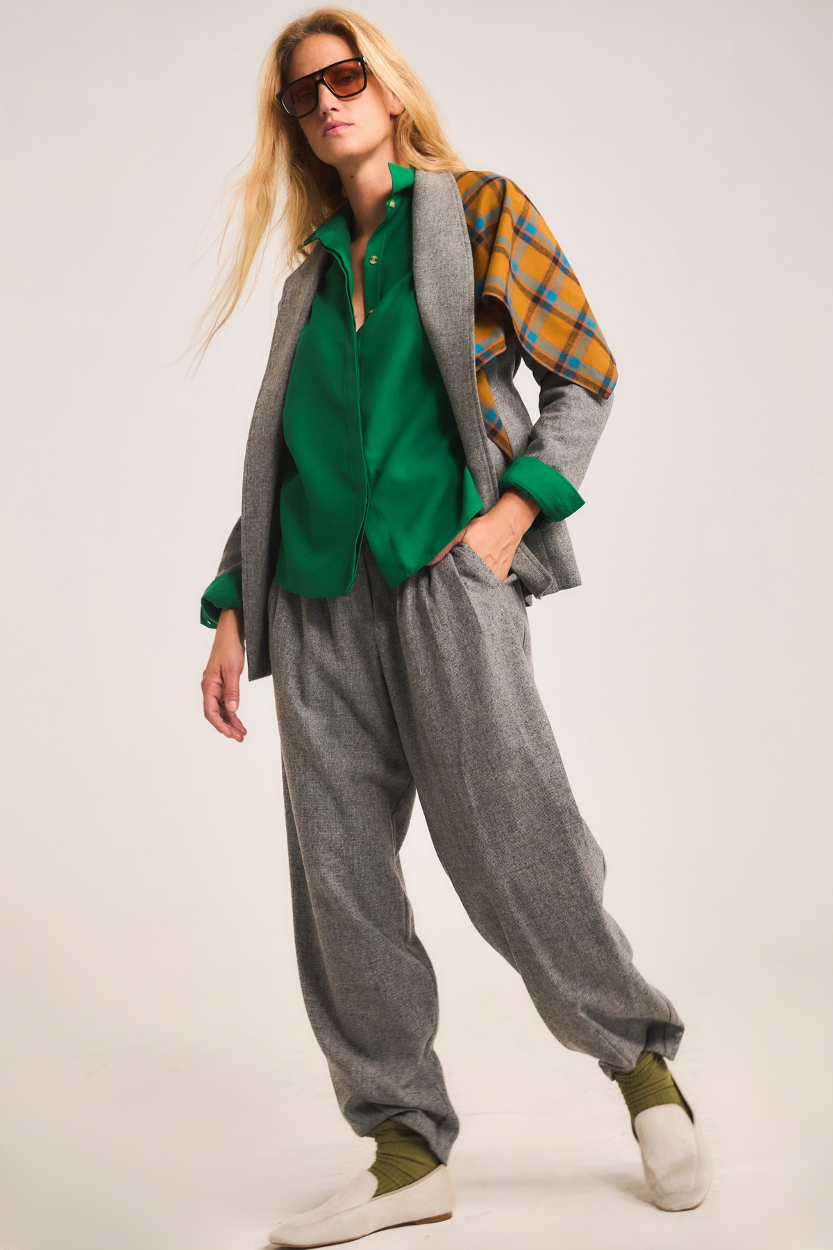 Pantalón Donna Lana Gris