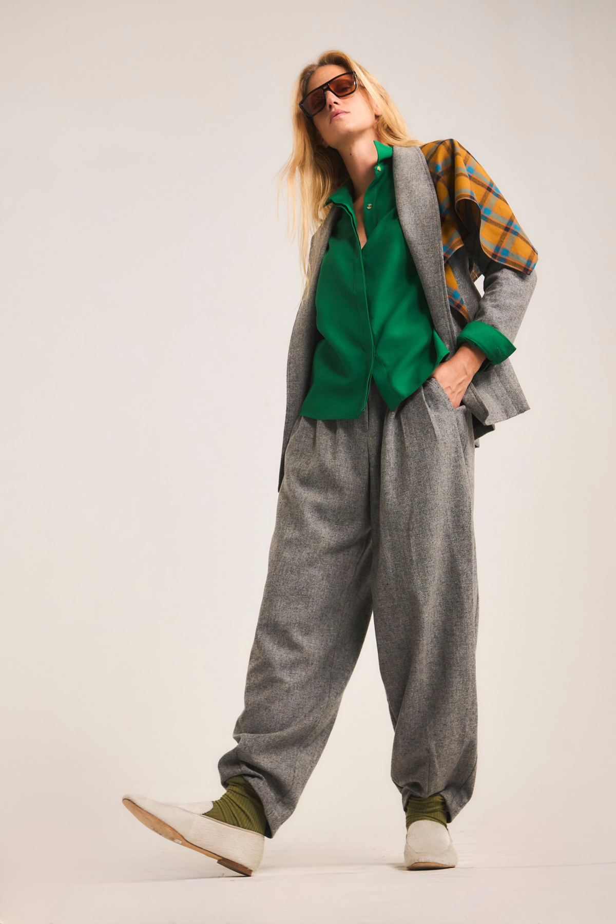 Pantalón Donna Lana Gris