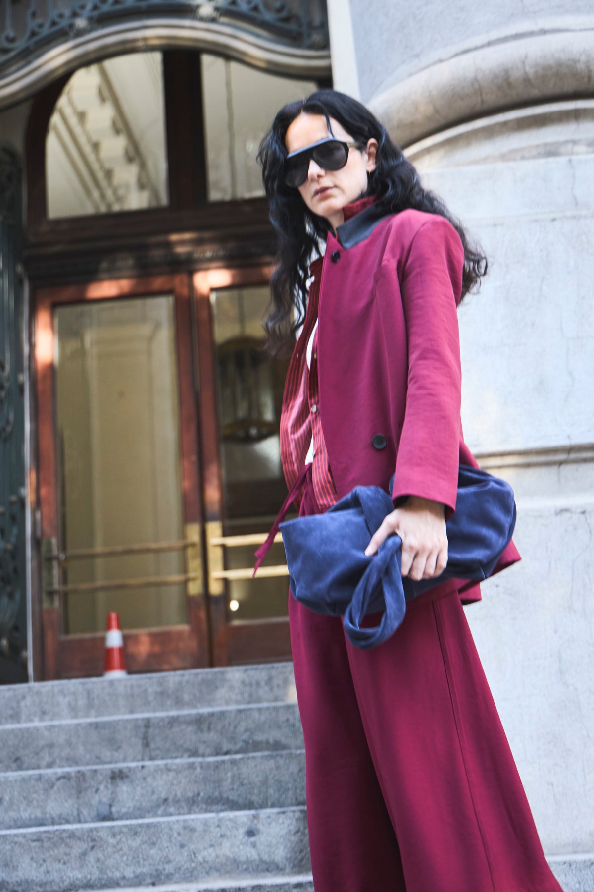Brume 100% Suede Midnight Blue Handbag