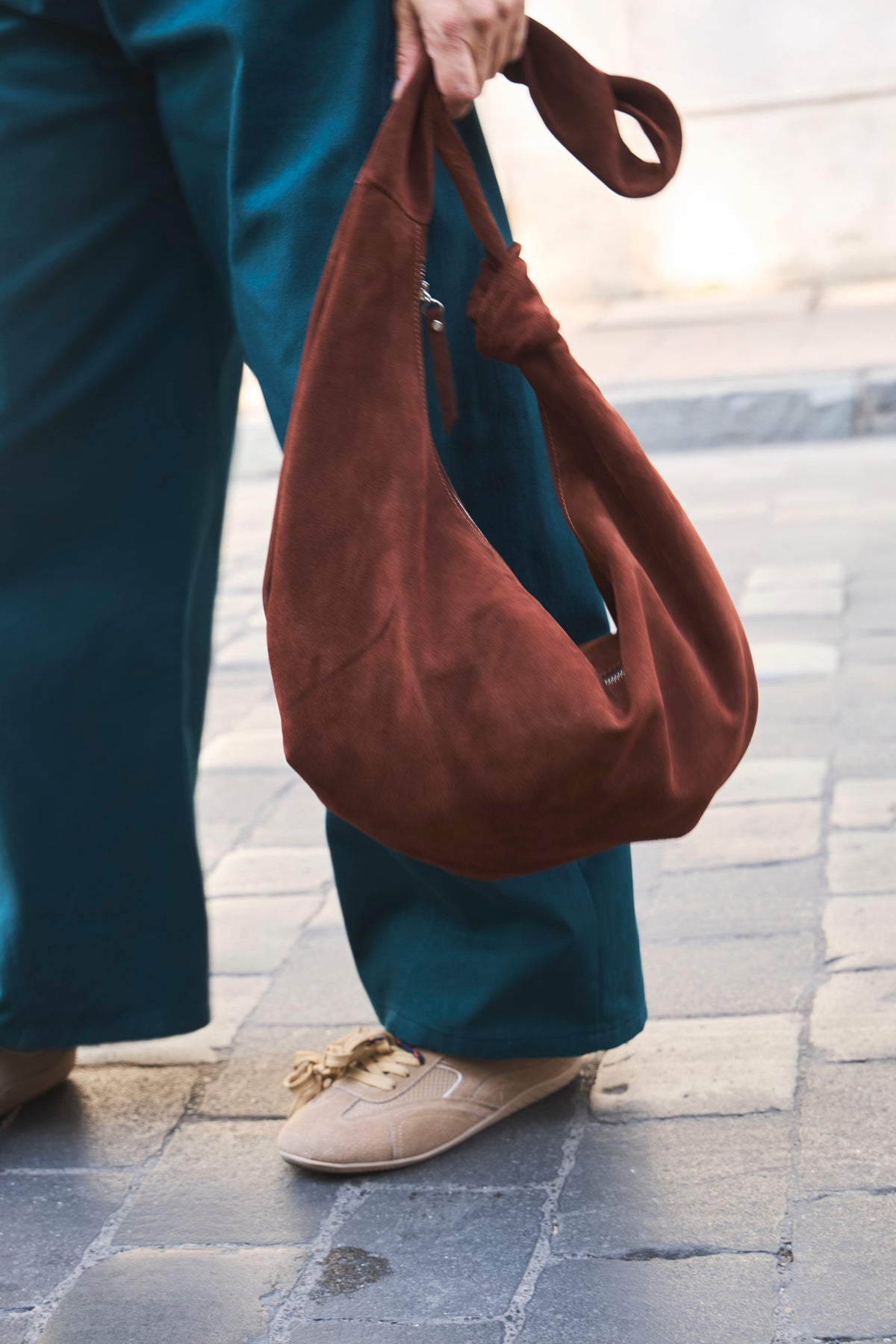 Brume 100% Suede Brown Handbag