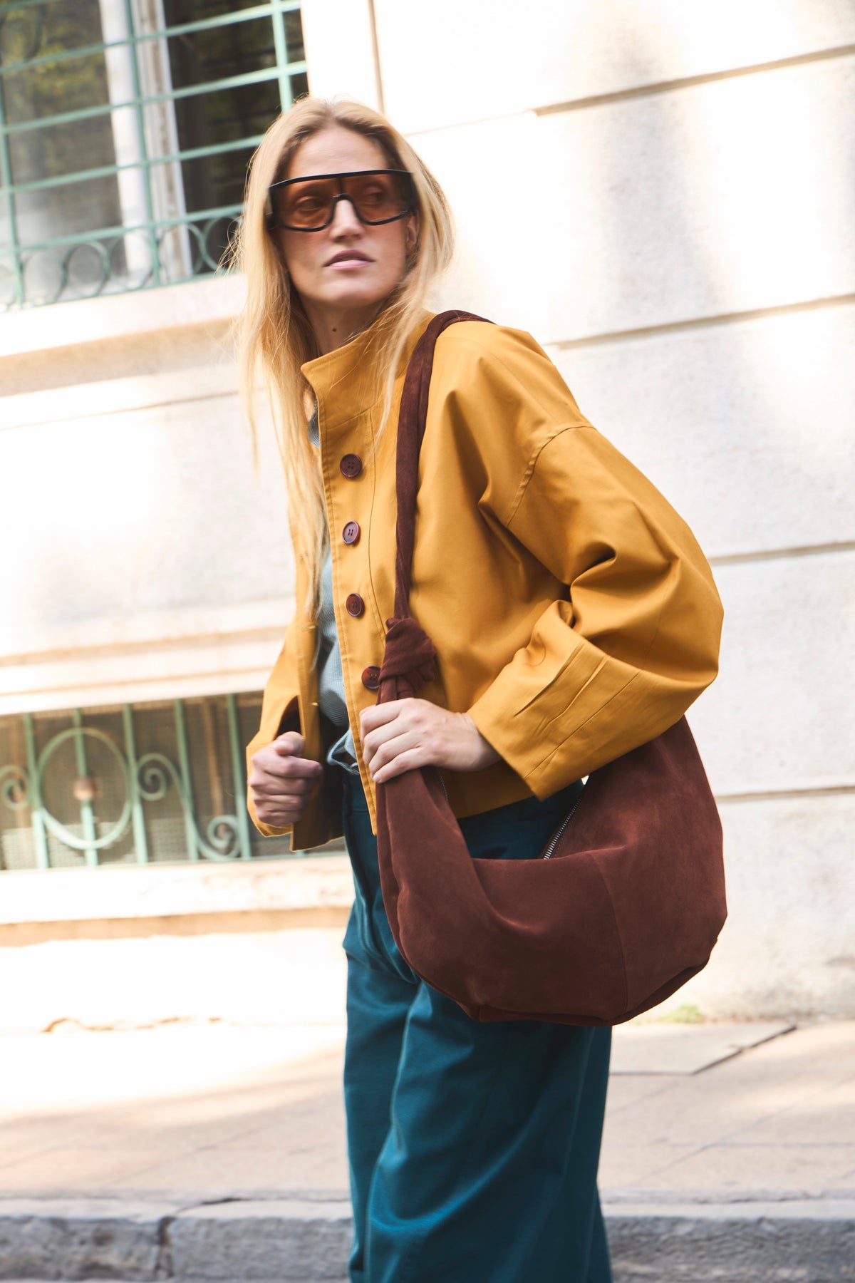 Brume 100% Suede Brown Handbag
