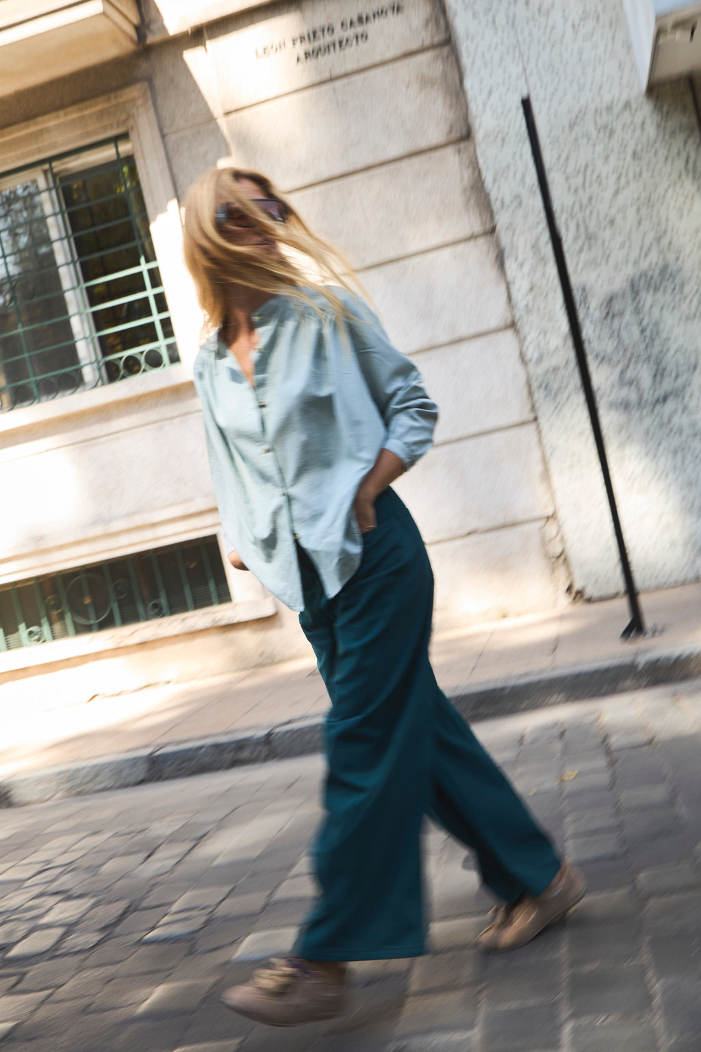Pantalón Ether 100% Algodón Verde Petróleo