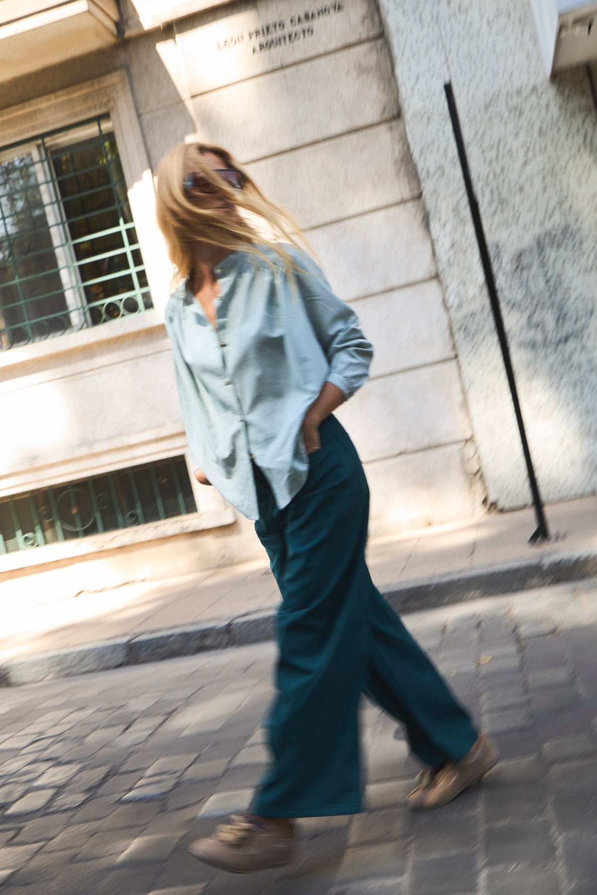 Pantalón Ether 100% Algodón Verde Petróleo