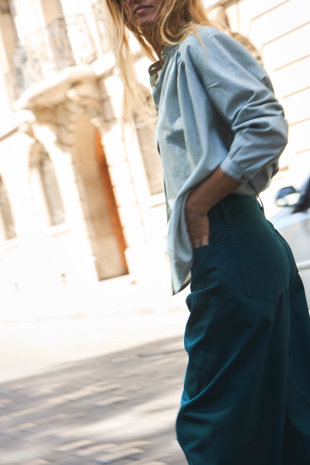 Pantalón Ether 100% Algodón Verde Petróleo