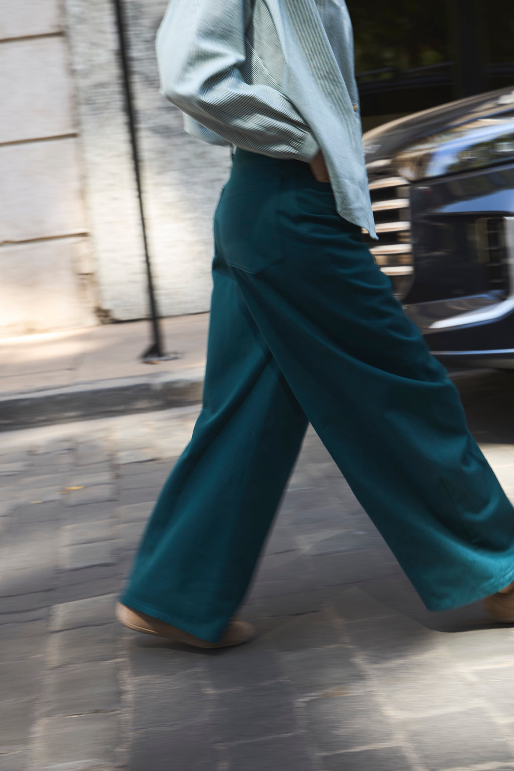 Pantalón Ether 100% Algodón Verde Petróleo