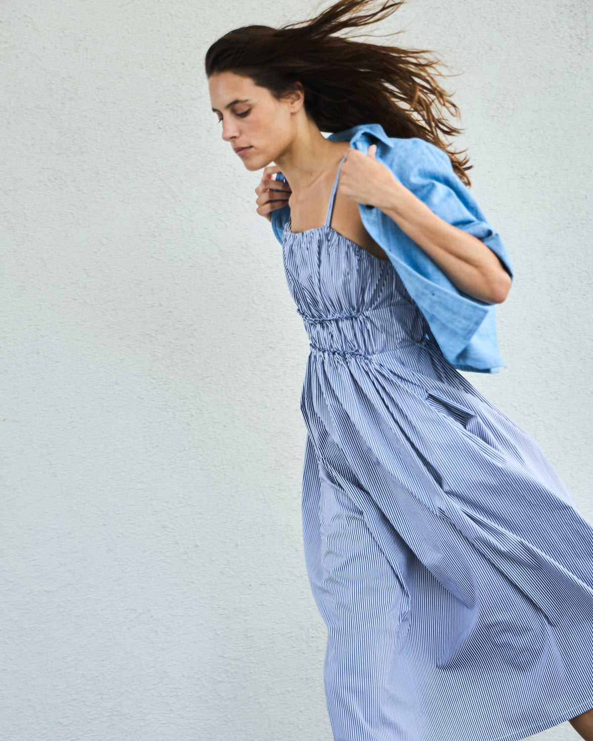 Vestido Rotterdam Listado Azul