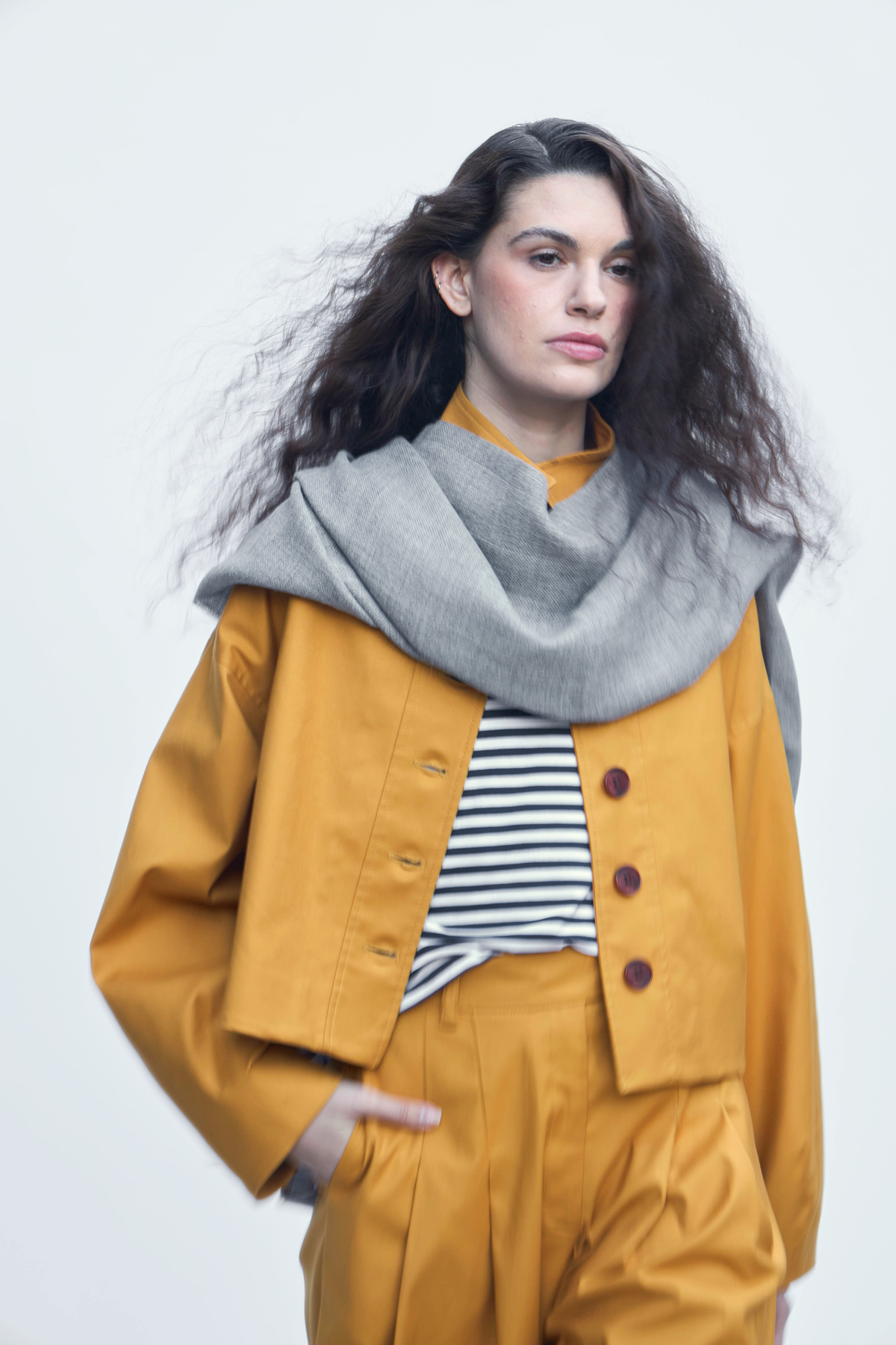 Bufanda Lavande 100% Baby Alpaca Gris Claro
