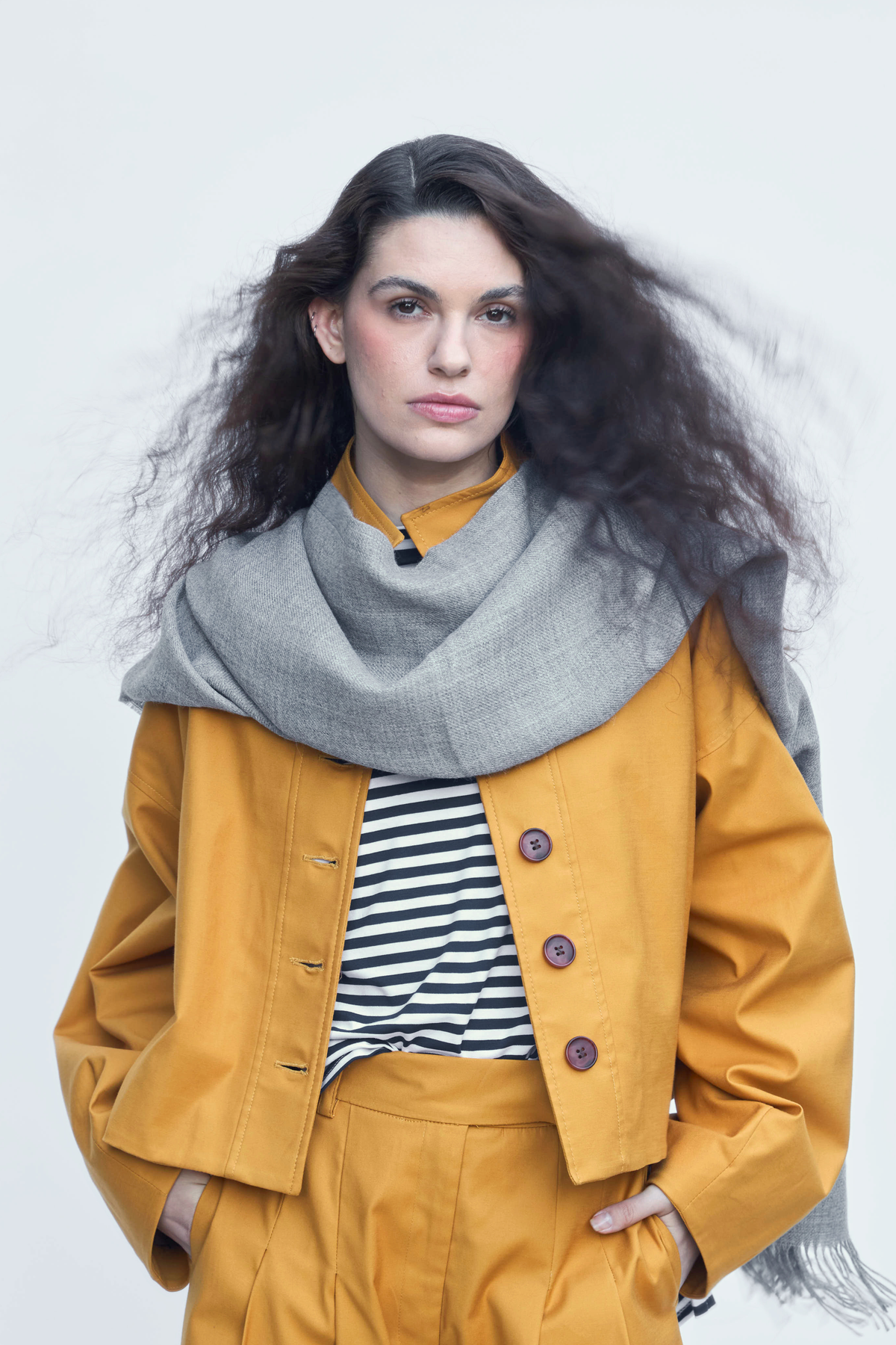 Bufanda Lavande 100% Baby Alpaca Gris Claro