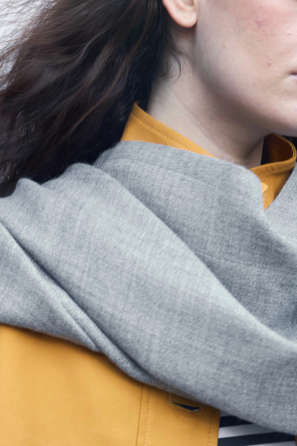 Bufanda Lavande 100% Baby Alpaca Gris Claro