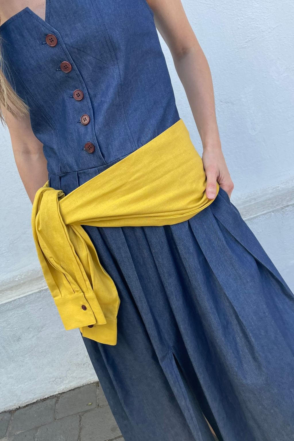 Cinturón Desaté Lino Amarillo