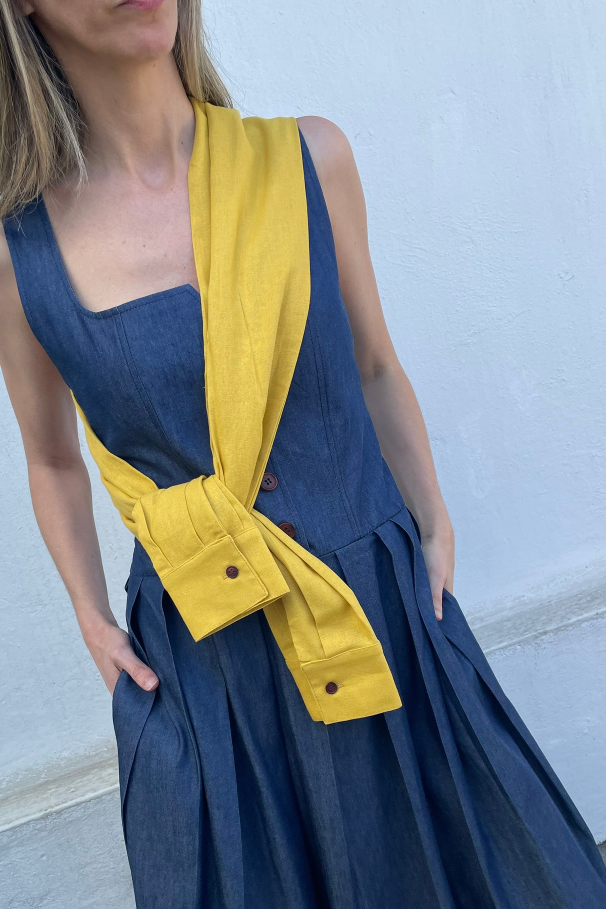 Cinturón Desaté Lino Amarillo