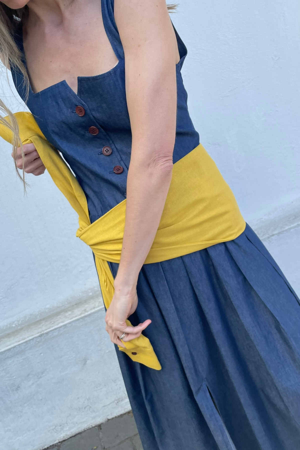 Cinturón Desaté Lino Amarillo