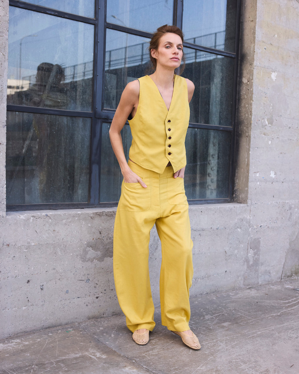 Gilet Reversible Victoire Lino Azul / Lima