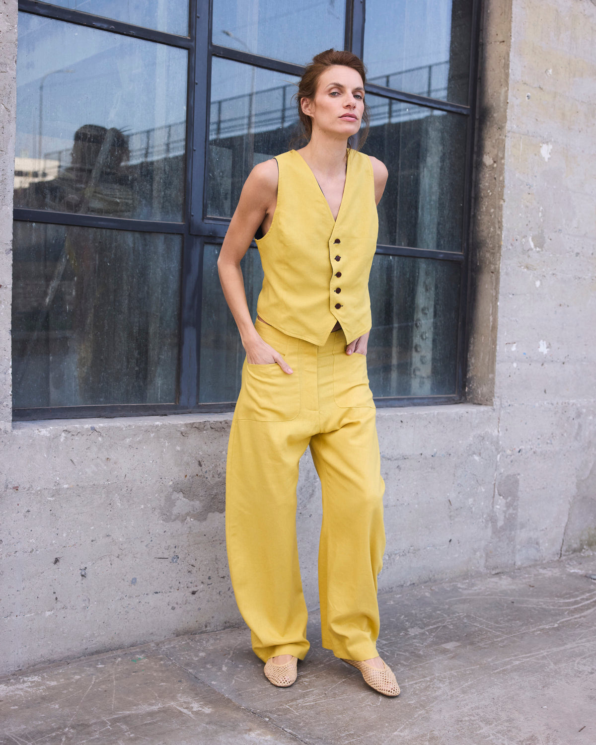 Gilet Reversible Victoire Lino Azul / Lima