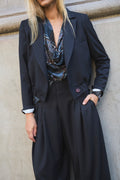Blazer Bomber Knitted Blue Gray Listed