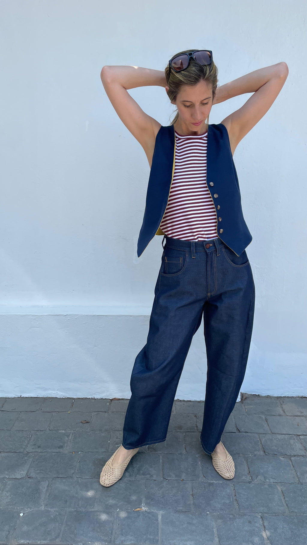 Gilet Reversible Victoire Lino Azul / Lima