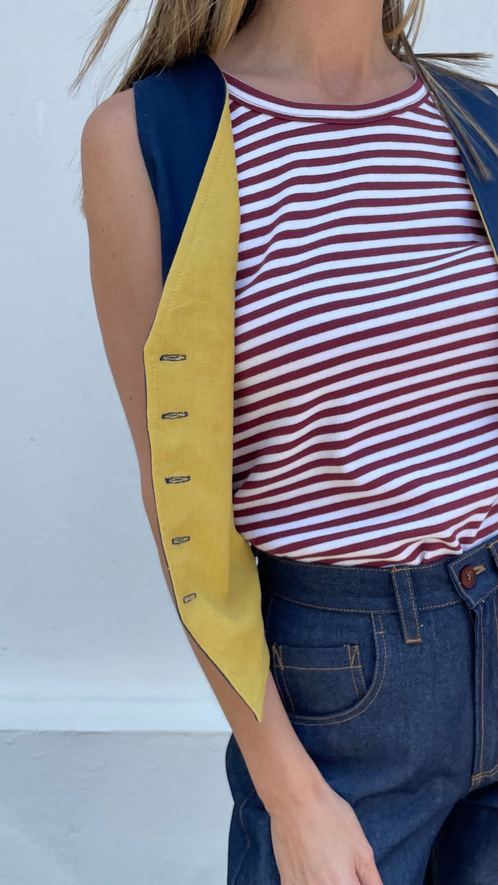 Gilet Reversible Victoire Lino Azul / Lima