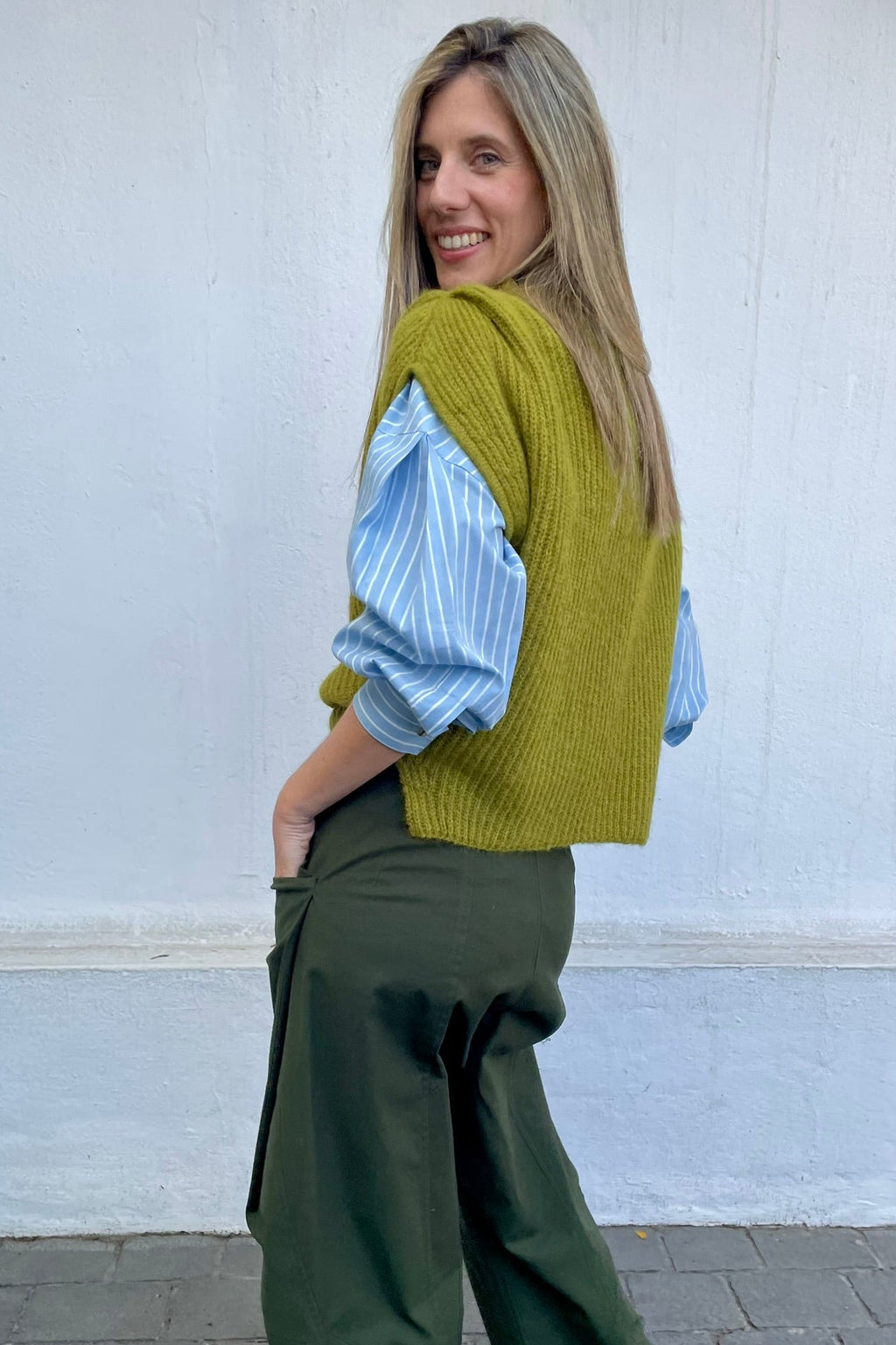Chaleco Sin Mangas Lagune Superfine Alpaca Pistacho