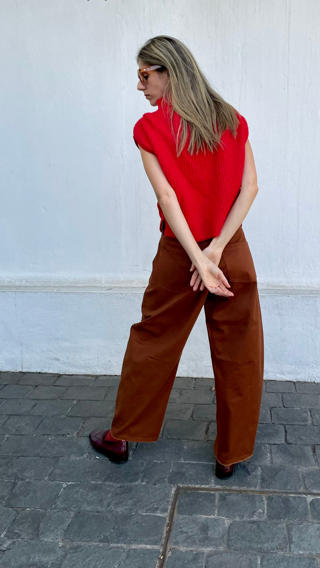 Chaleco Sin Mangas Lagune Superfine Alpaca Rojo