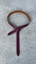 Narcisse Reversible Bordeaux-Camel 100% Leather Belt