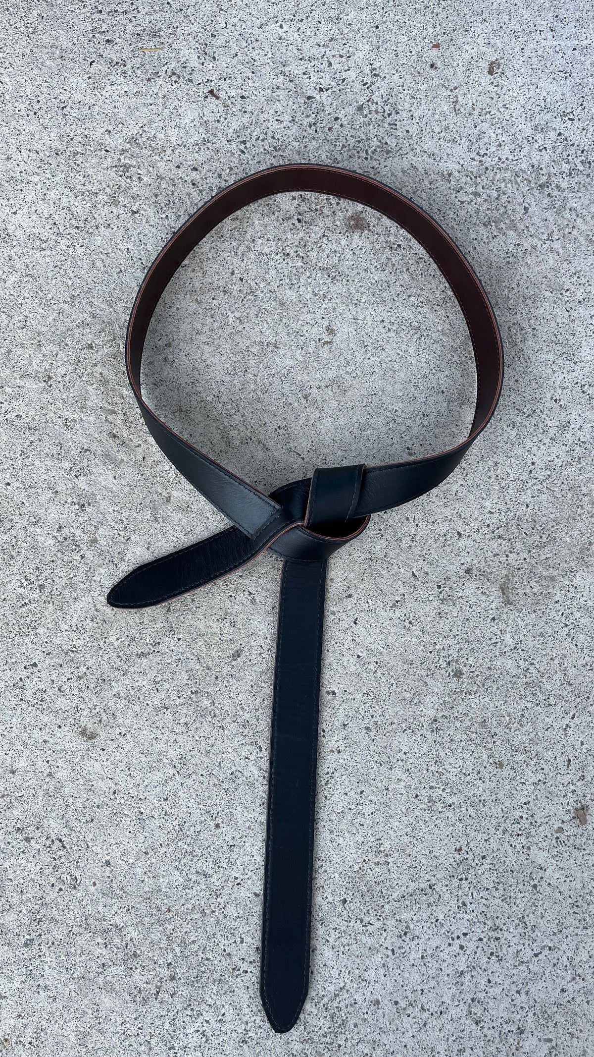 Narcisse Reversible Belt Coffee-Black 100% Leather