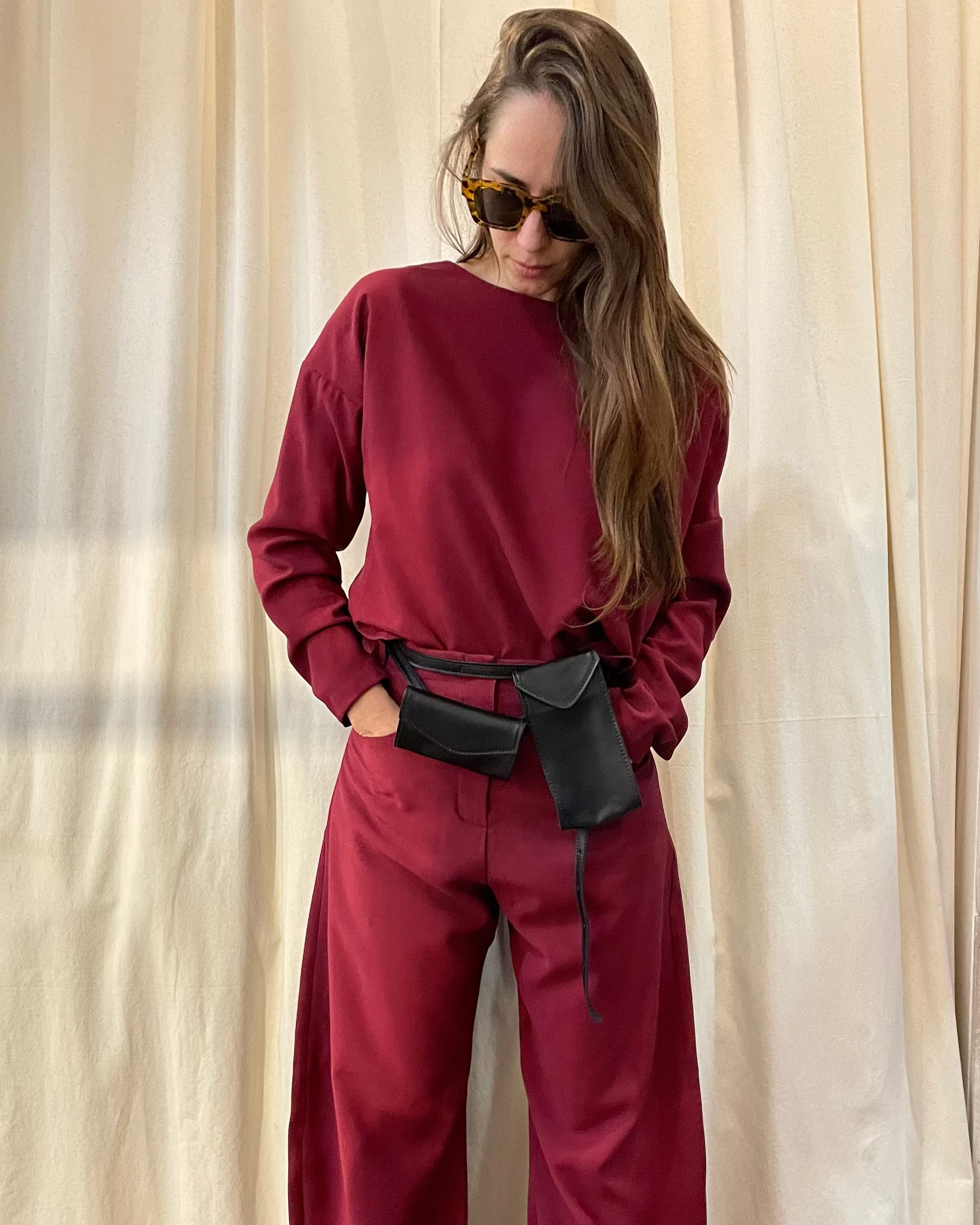 Burgundy Bouquet Cardigan