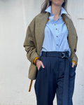 Women's Blue Herringbone Trousers