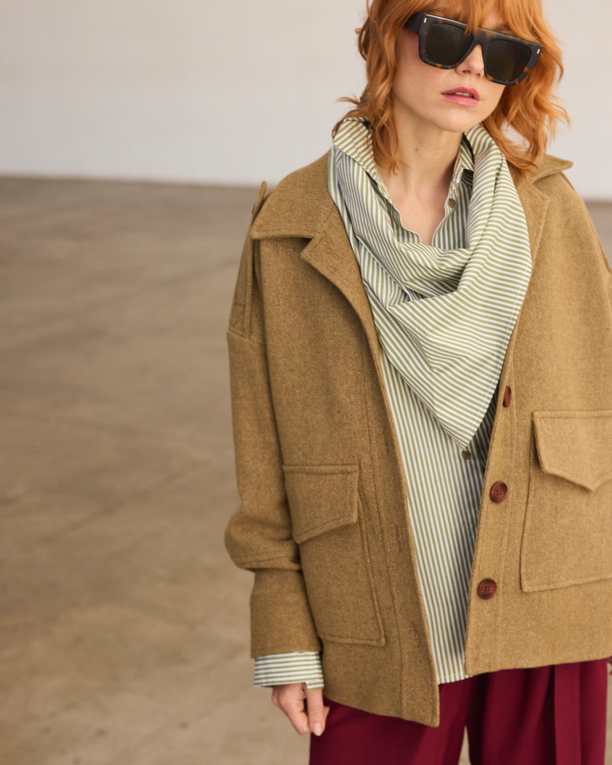 Chaqueta Amarante Lana Senape