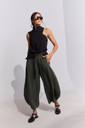 Pantalón Froisse 100% Lino Verde Musgo