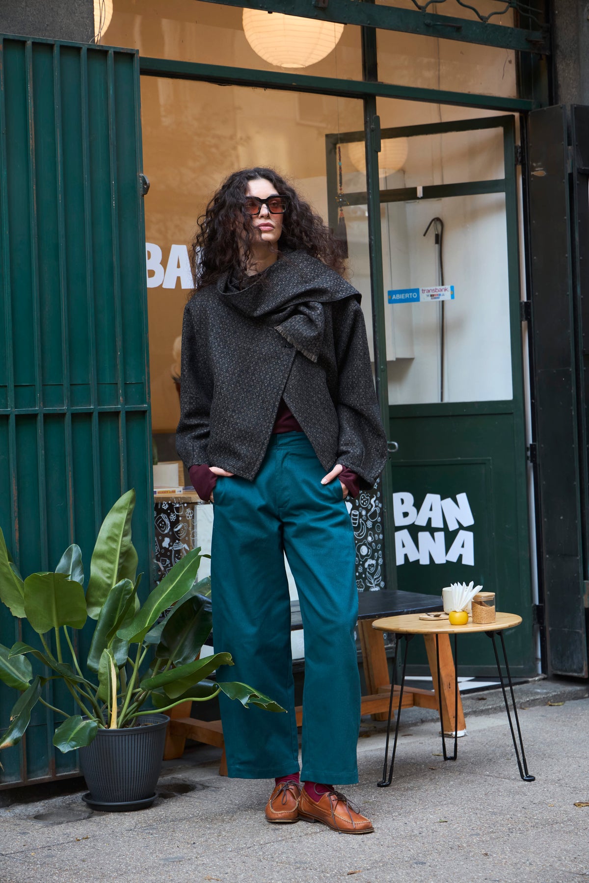 Pantalón Eveille 100% Algodón Verde Petróleo