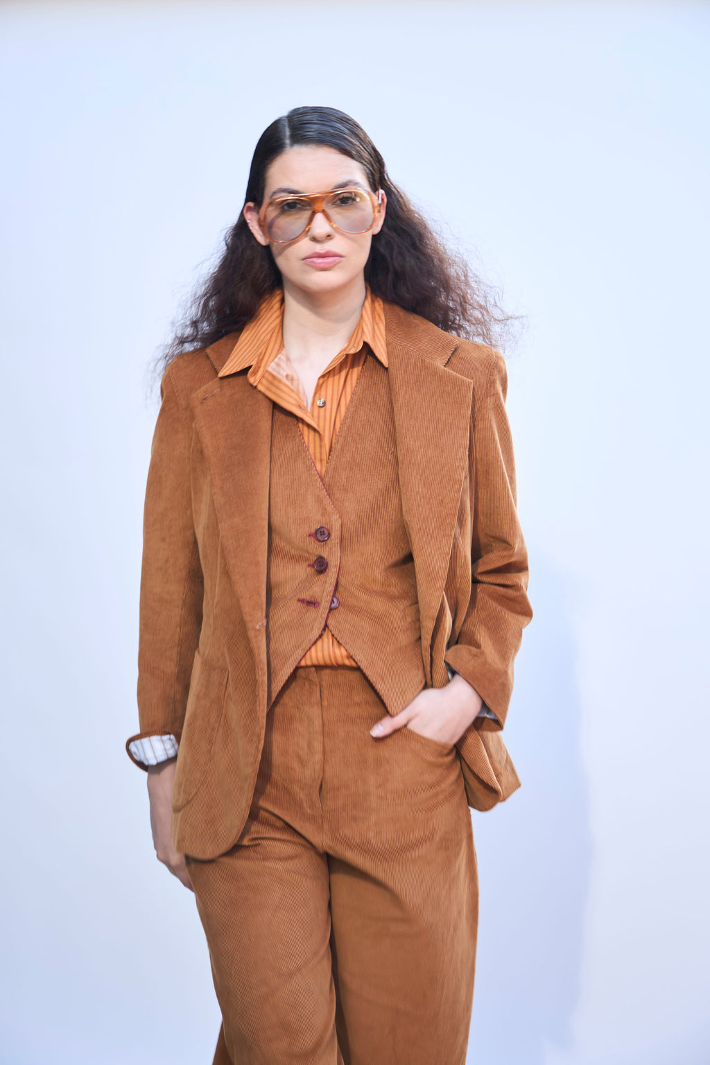 Mirage Corduroy Camel Blazer