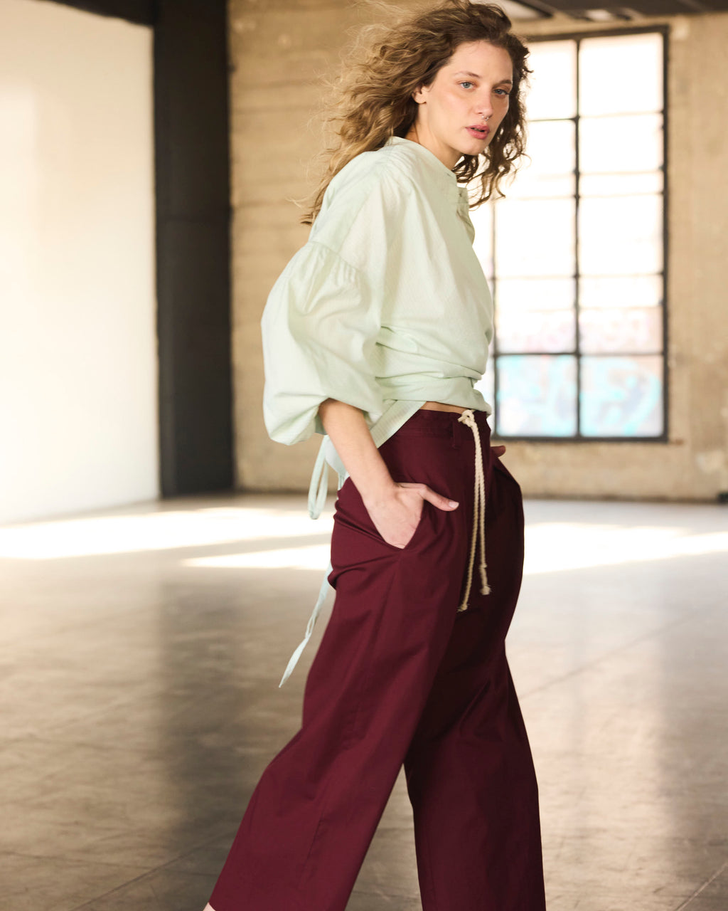Blusa Cruzada Flamme 100% algodón  Verde Agua