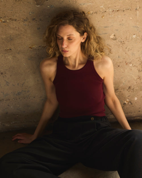 Polera Arkana Algodón Burdeo