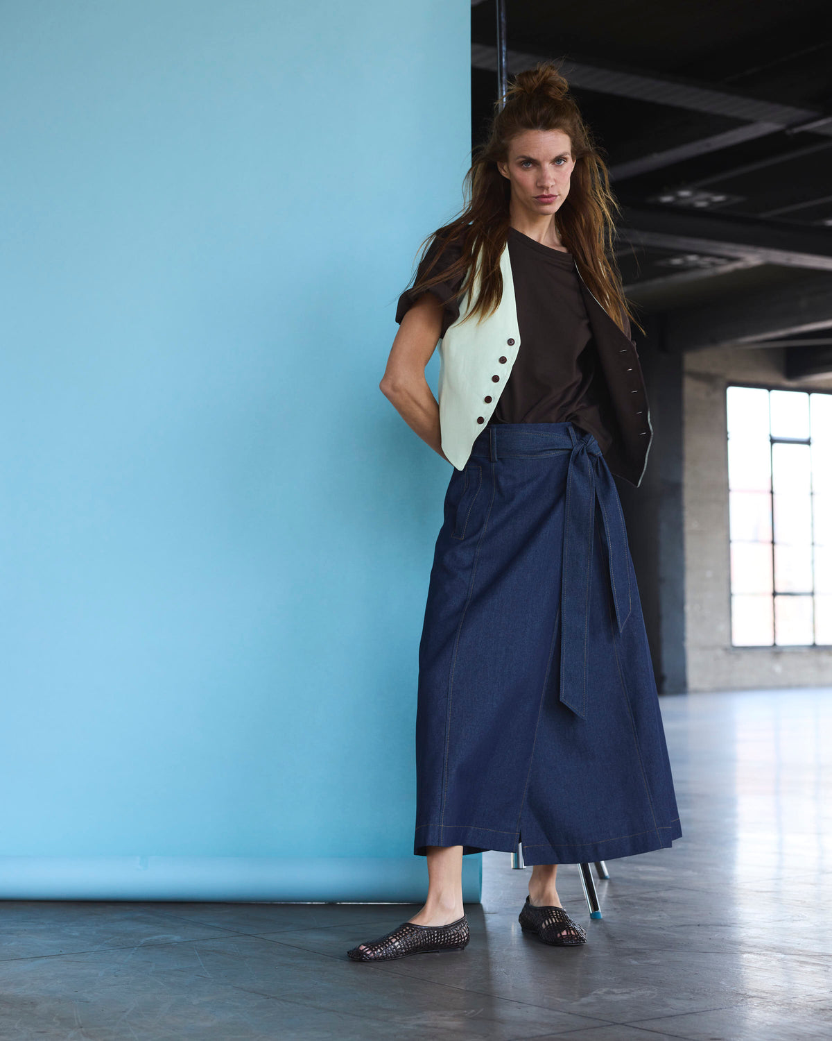 Falda Guede Denim Azul