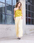 Labille Pastel Yellow Cotton Trousers