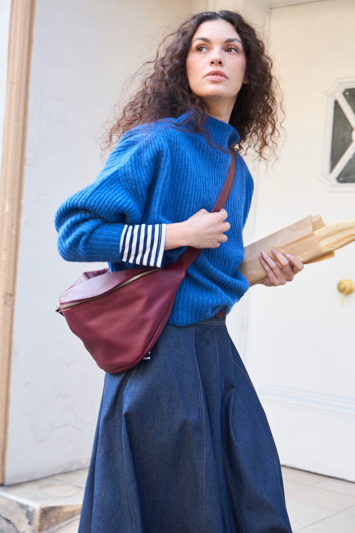 Marion 100% Leather Fanny Pack - Bordeaux