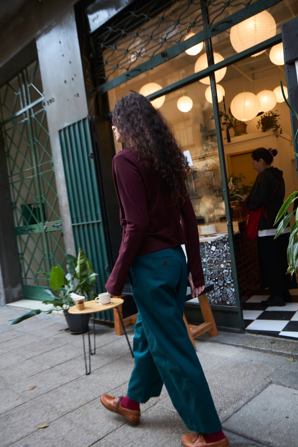Pantalón Eveille 100% Algodón Verde Petróleo
