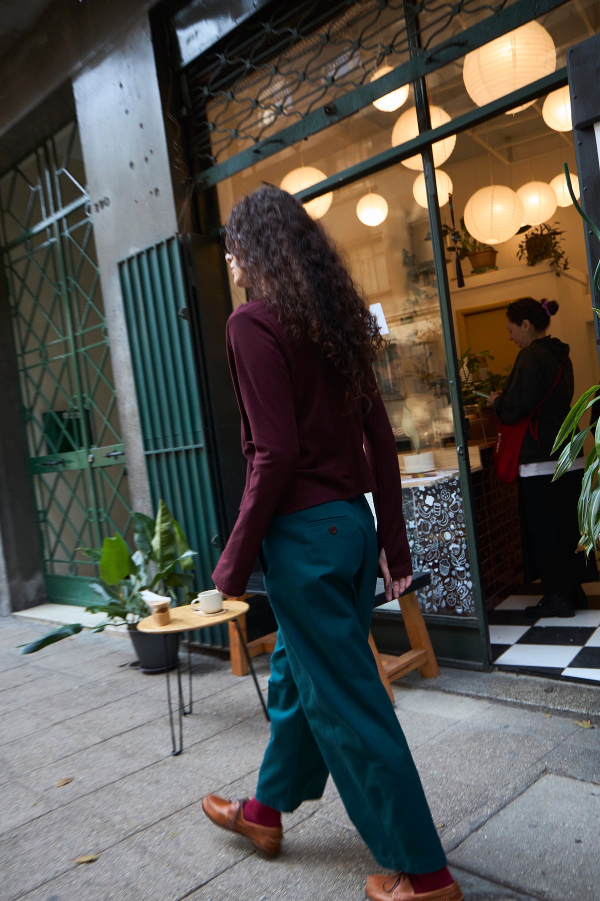 Pantalón Eveille 100% Algodón Verde Petróleo