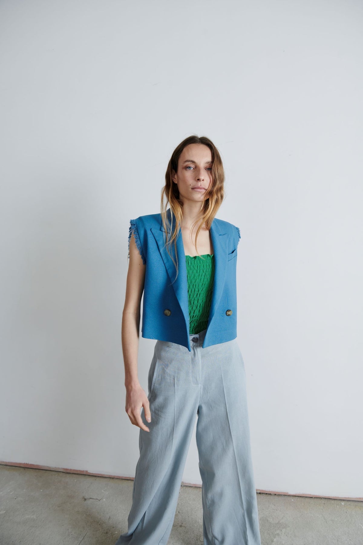 Chaqueta Mombasa Lino Índigo