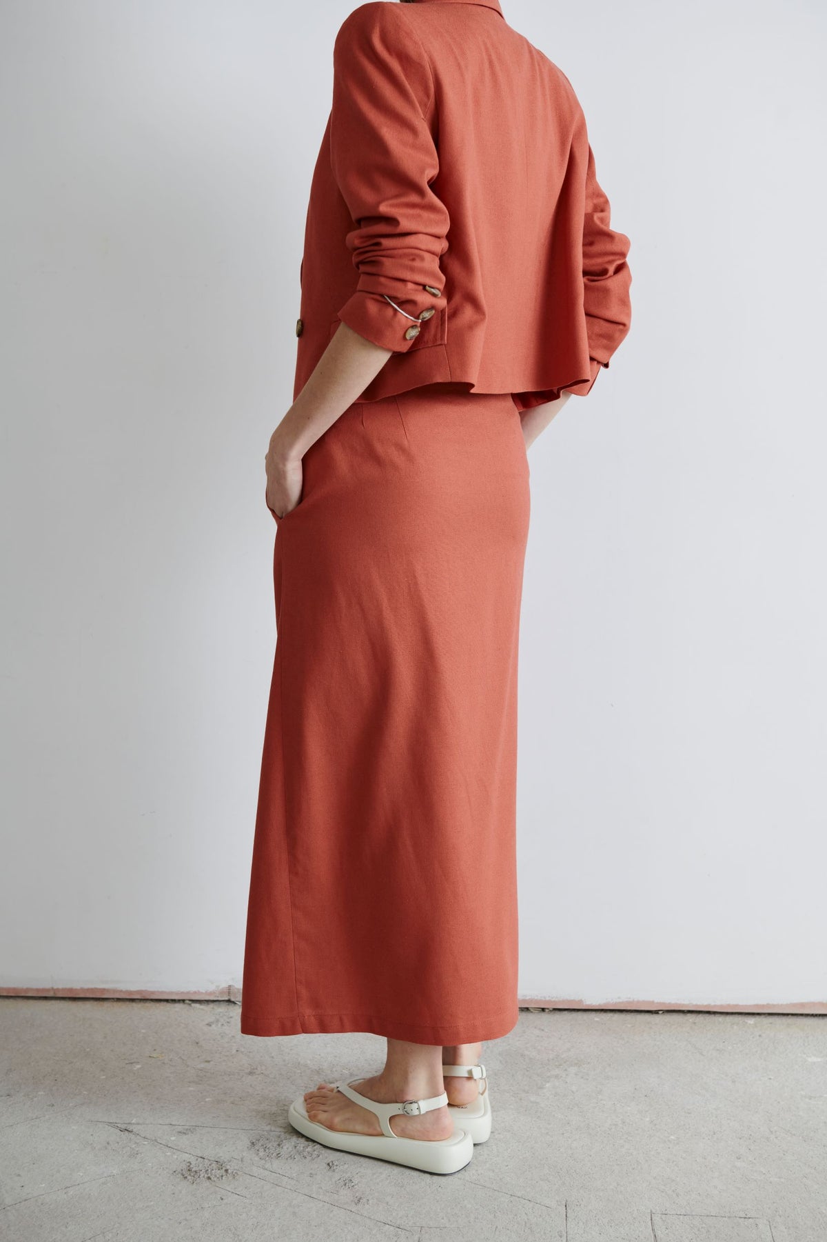 Falda Santos Lino Naranja