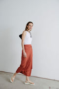 Santos Orange Linen Skirt