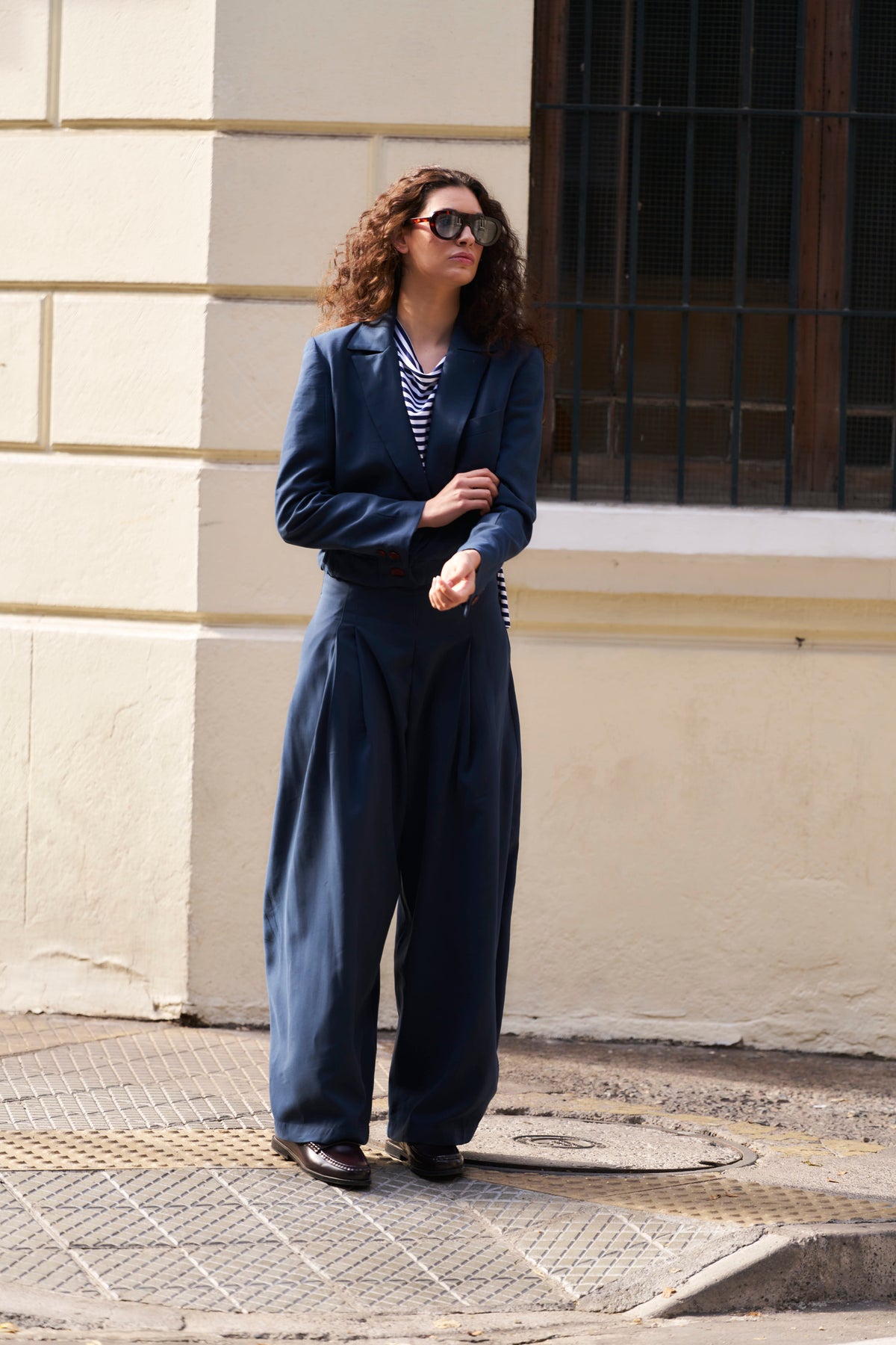 Blazer Bomber Maille Navy