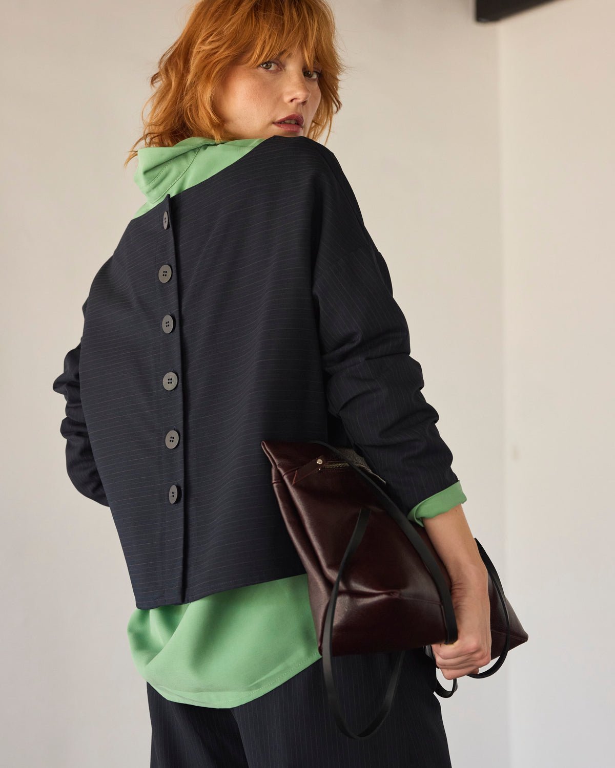 Bouquete Striped Blue Cardigan