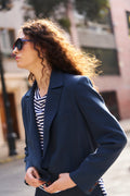 Blazer Bomber Maille Navy