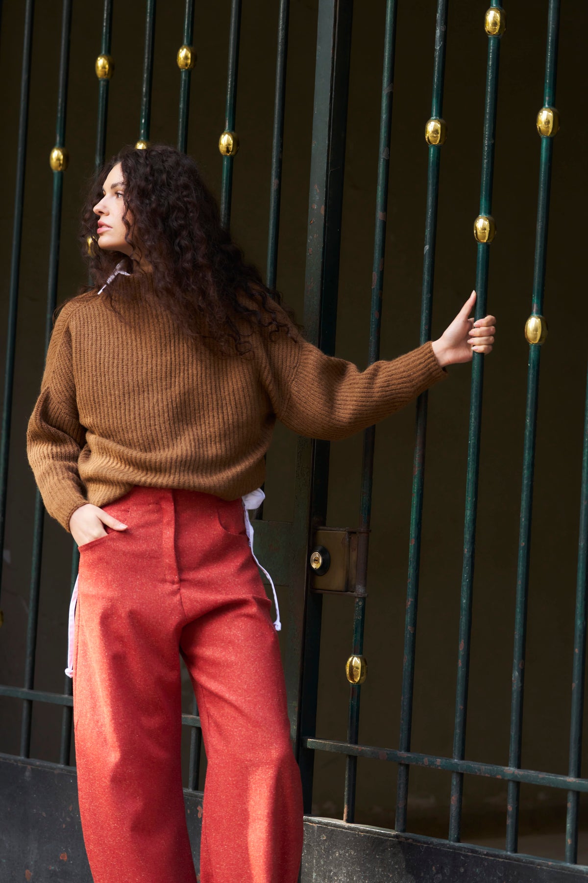 Pantalón Lys Italian Virgin Wool Salpimienta Rojo