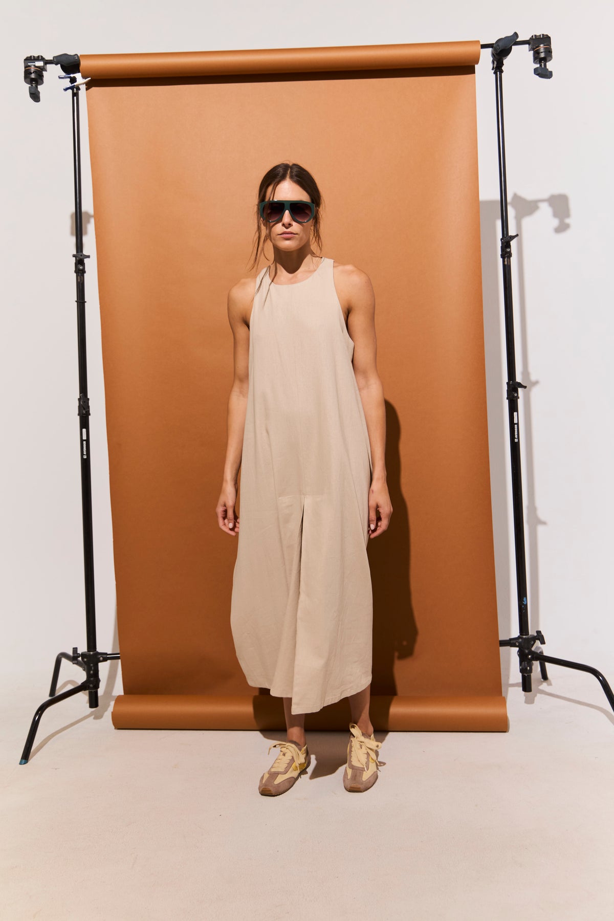 Vestido Globo Lueur Lino Beige