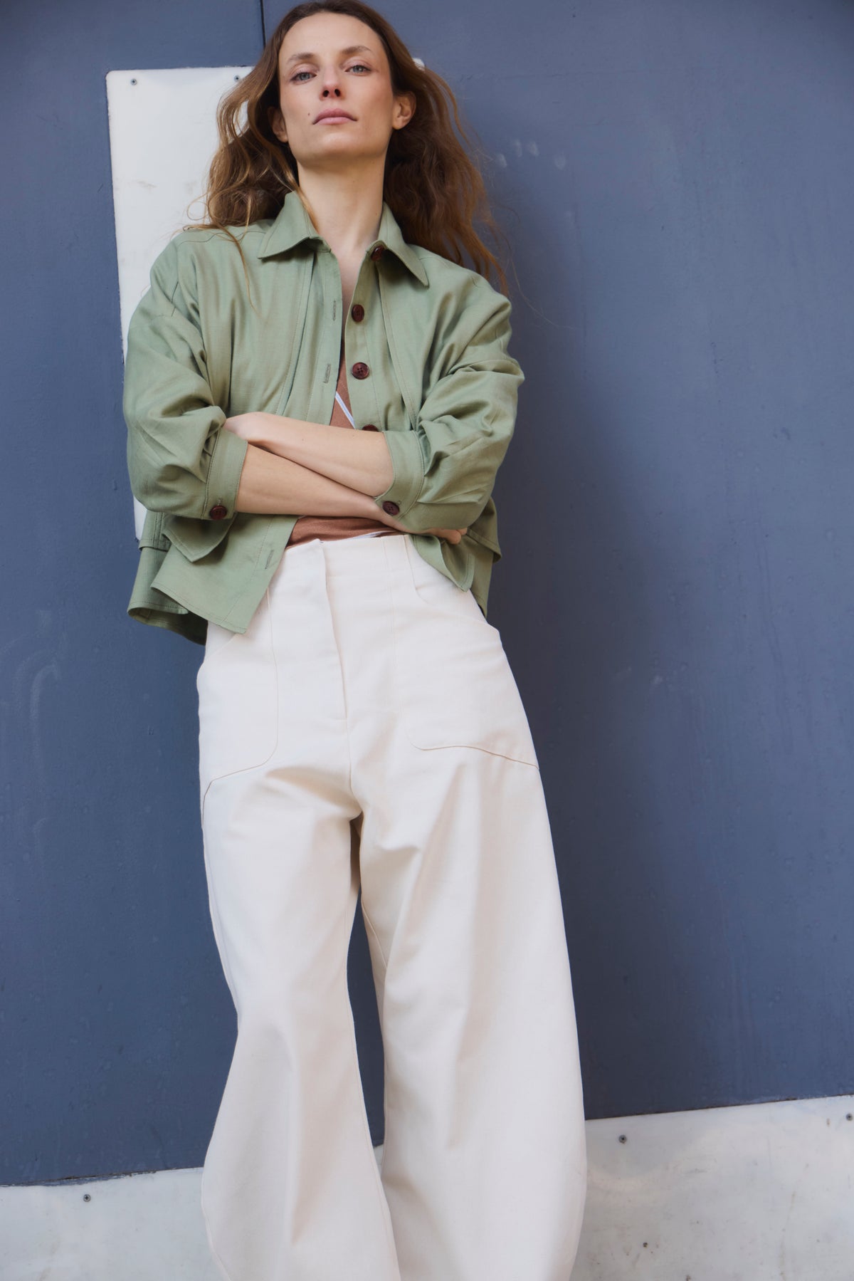 Pantalón Vienne Denim Crudo